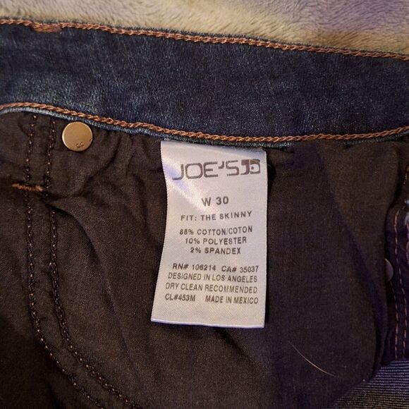 Joes Jeans The Skinny Distressed Dark Blue Women's Jeans Mid Rise Size 30 - Picture 5 of 13